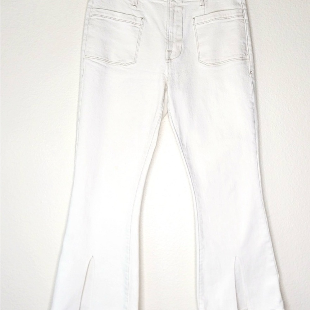 Frame Le Bardot Crop Flare with Slit